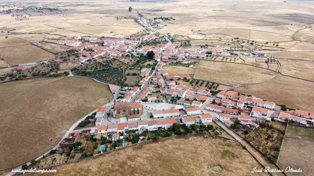 Vista aérea Pueblo Santiago del Campo