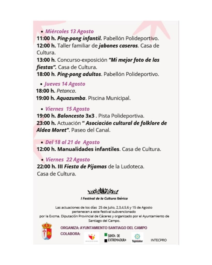 Fiestas De Verano 2025 Santiago Del Campo Programa (4)